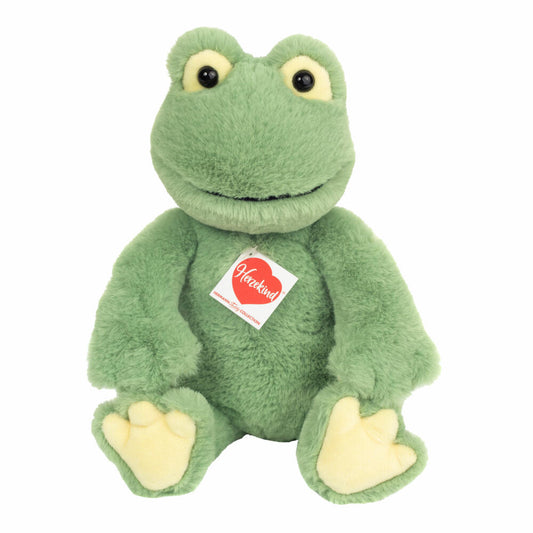 Teddy Hermann Frosch Frederik, Kuscheltier, Stofftier, Plüschtier, Herzekind, Grün, 32 cm, 939504