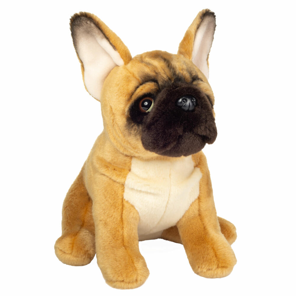 Teddy Hermann French Bulldog, Cuddly Toy, Stuffed Toy, Plush Toy, Dog, Light Brown, 27 cm, 919872
