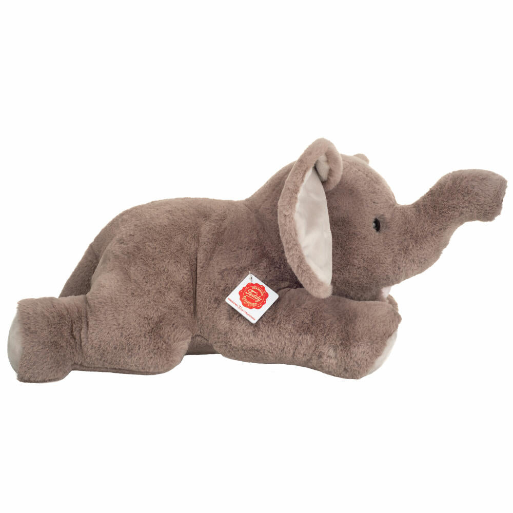 Teddy Hermann Elephant lying down, cuddly toy, stuffed toy, plush toy, exotic wild animal, grey, 55 cm, 907442