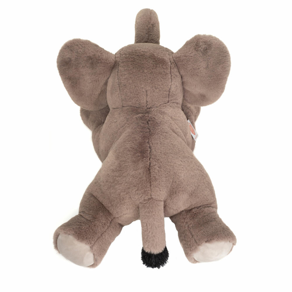 Teddy Hermann Elephant lying down, cuddly toy, stuffed toy, plush toy, exotic wild animal, grey, 55 cm, 907442