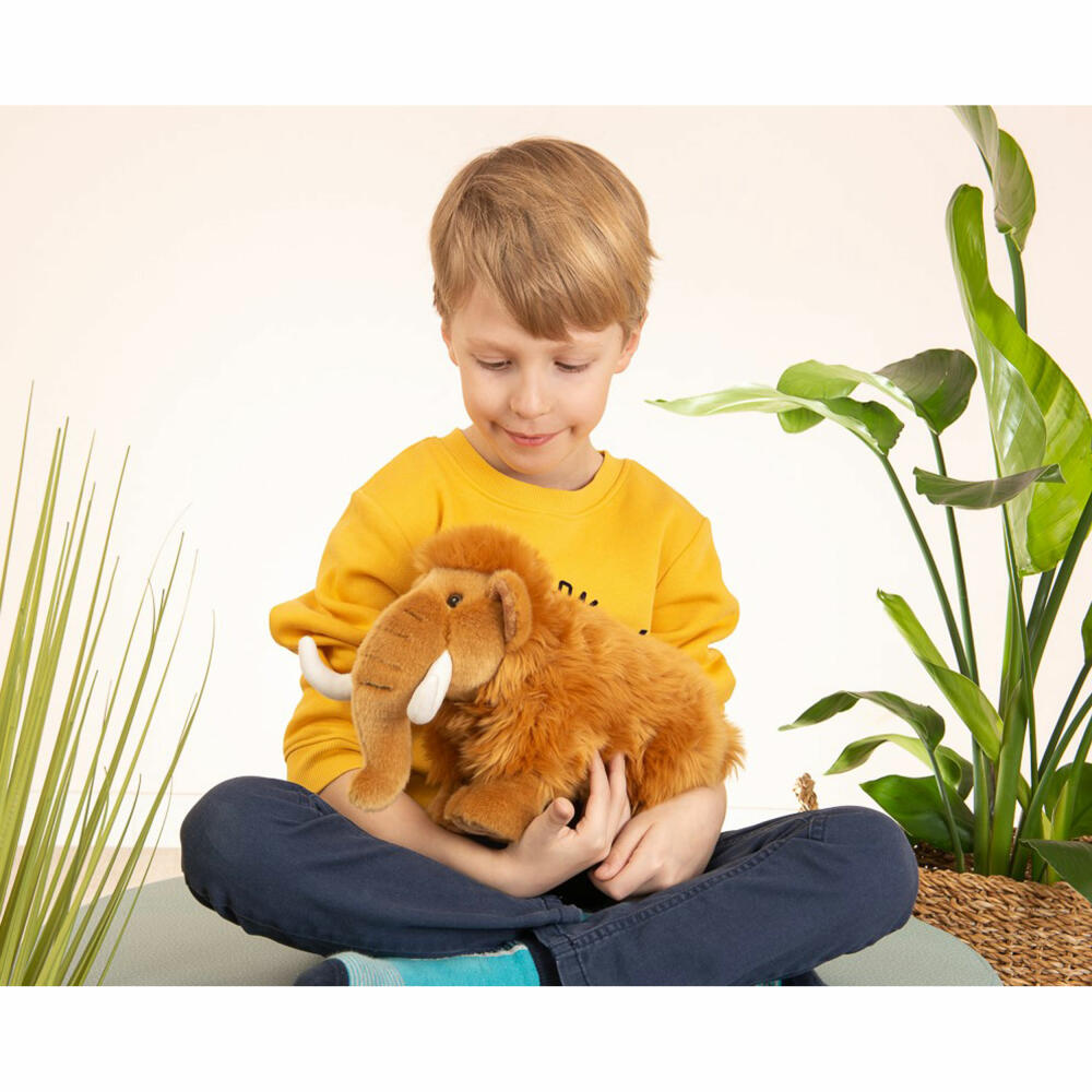 Teddy Hermann Mammut, Kuscheltier, Stofftier, Plüschtier, Exotisches Wildtier, Braun, 33 cm, 945000