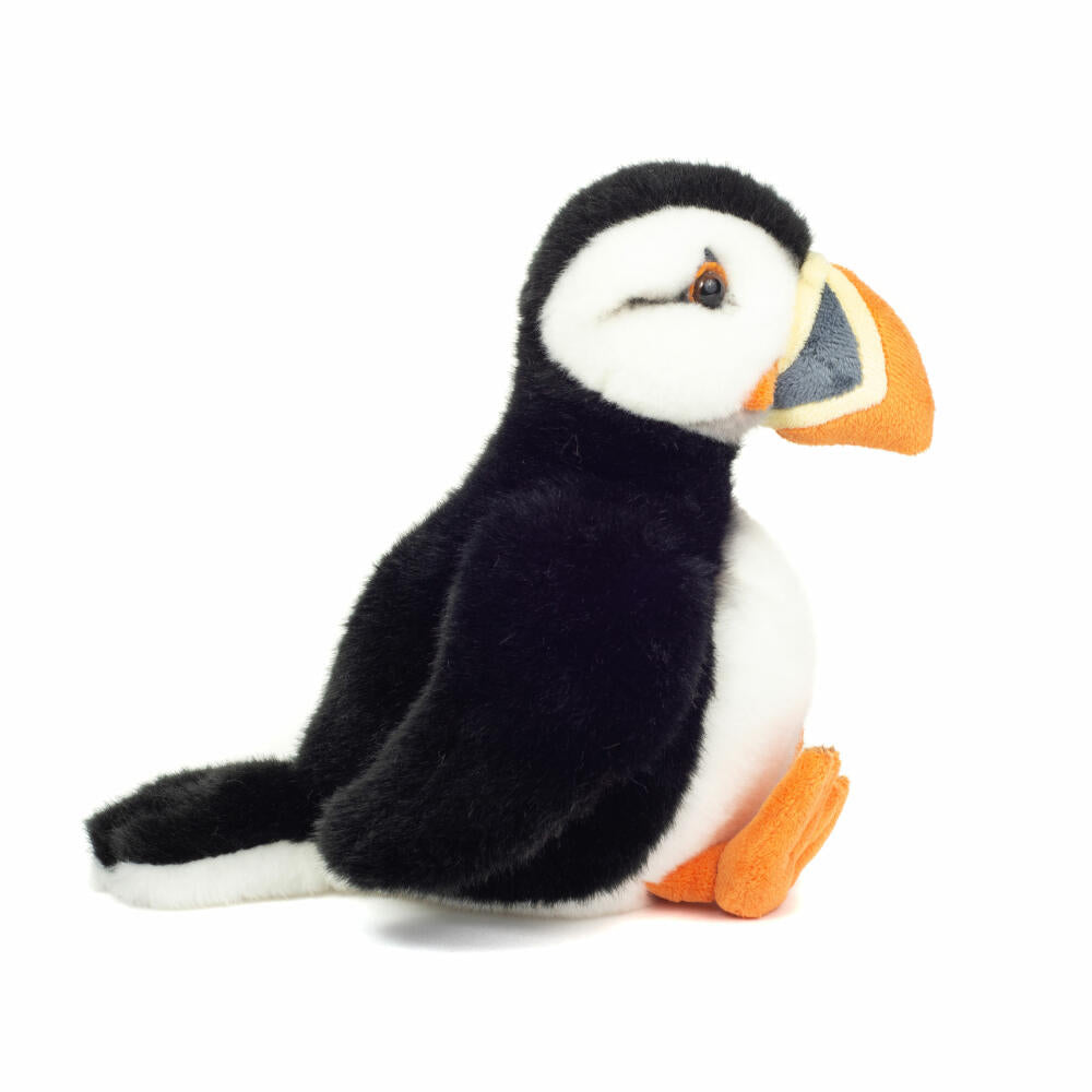 Teddy Hermann Puffin, Cuddly Toy, Stuffed Toy, Plush Toy, Sea Animal, Black and White, 23 cm, 941071