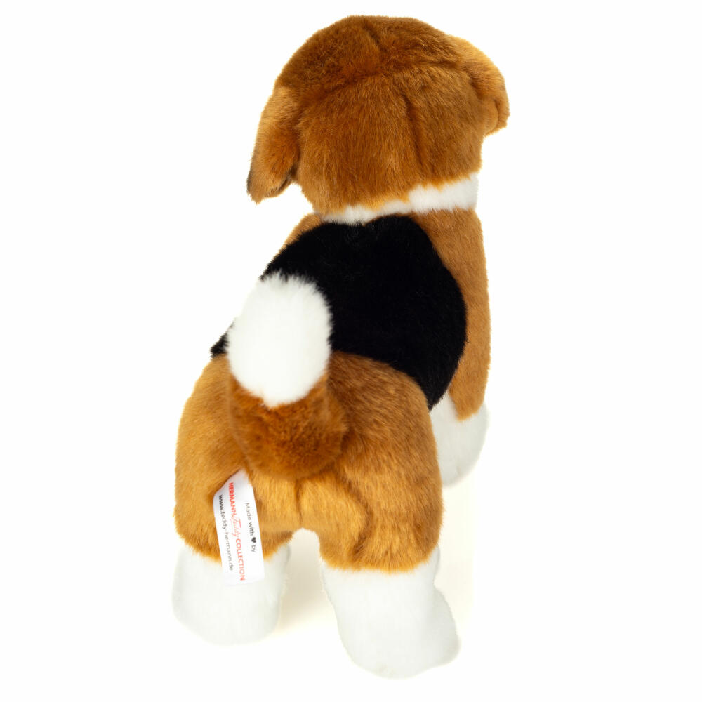 Teddy Hermann Beagle standing, cuddly toy, stuffed toy, plush toy, dog, black brown white, 23 cm, 919919