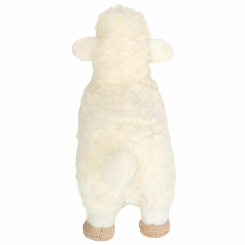 Teddy Hermann Lamb standing, cuddly toy, stuffed toy, plush toy, domestic and farm animal, white cream, 25 cm, 934400