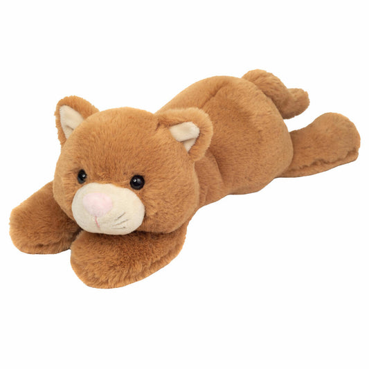 Teddy Hermann Katze Kikki, Schlenkerbeine, Kuscheltier, Stofftier, Plüschtier, Herzekind, Braun, 35 cm, 939498