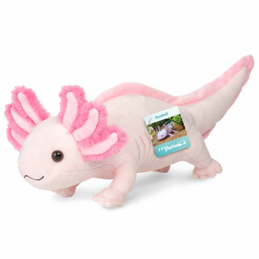 Teddy Hermann Axolotl, Kuscheltier, Stofftier, Plüschtier, Meerestier, Rosa Pink, 36 cm, 901594