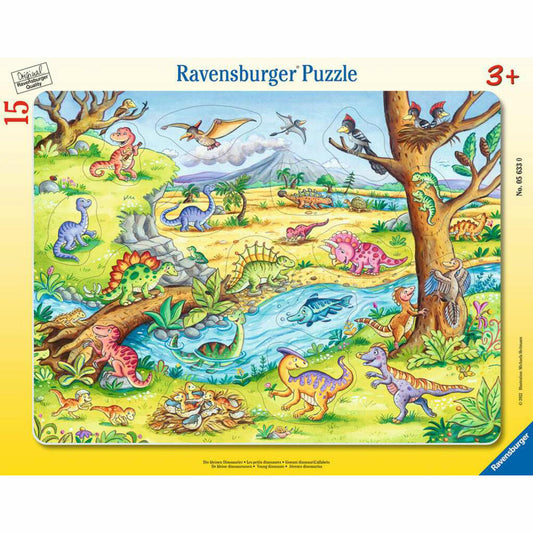 Ravensburger Kinderpuzzle Die kleinen Dinosaurier, Puzzle, 15 Teile, 05633