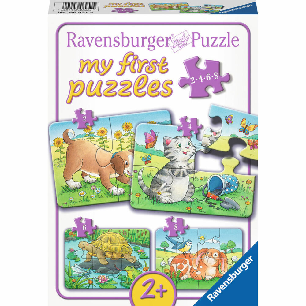 Ravensburger Puzzle Cute Pets, My First Puzzles, Children's Puzzle, Laying Game, Children's Game, Puzzle Game, 8 Pieces, 06951 4