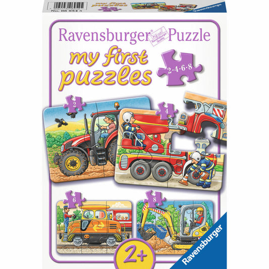 Ravensburger Puzzle At Work, My First Puzzles, Children's Puzzle, Laying Game, Children's Game, Puzzle Game, 8 Pieces, 06954 5