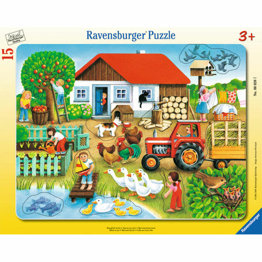 Ravensburger Puzzle What Belongs Where•, Frame Puzzle, Children's Puzzle, Laying Game, Children's Game, Puzzle Game, 15 Pieces, 06020 7