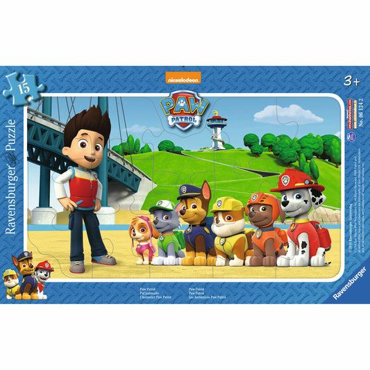 Ravensburger Puzzle Paw Patrol, frame puzzle, children's puzzle, laying game, children's game, puzzle game, 15 pieces, 06124 2