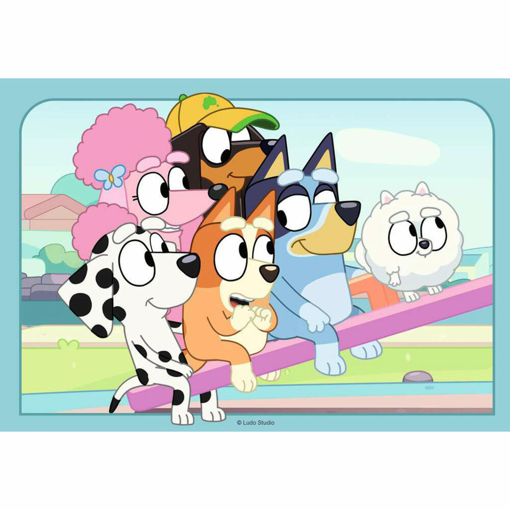 Ravensburger Fun with Bluey, 2 x 12 pieces, children's puzzle, children's puzzle, from 3 years, 05693