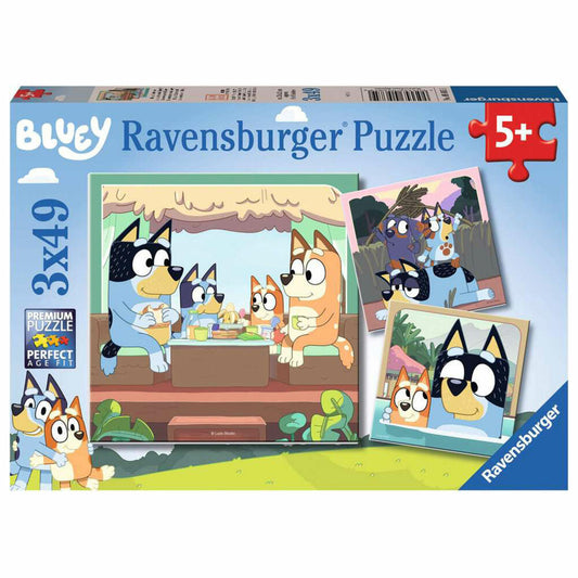 Ravensburger Children's Puzzle Bluey's Adventure, Children's Puzzle, 3x49 Pieces, 05685