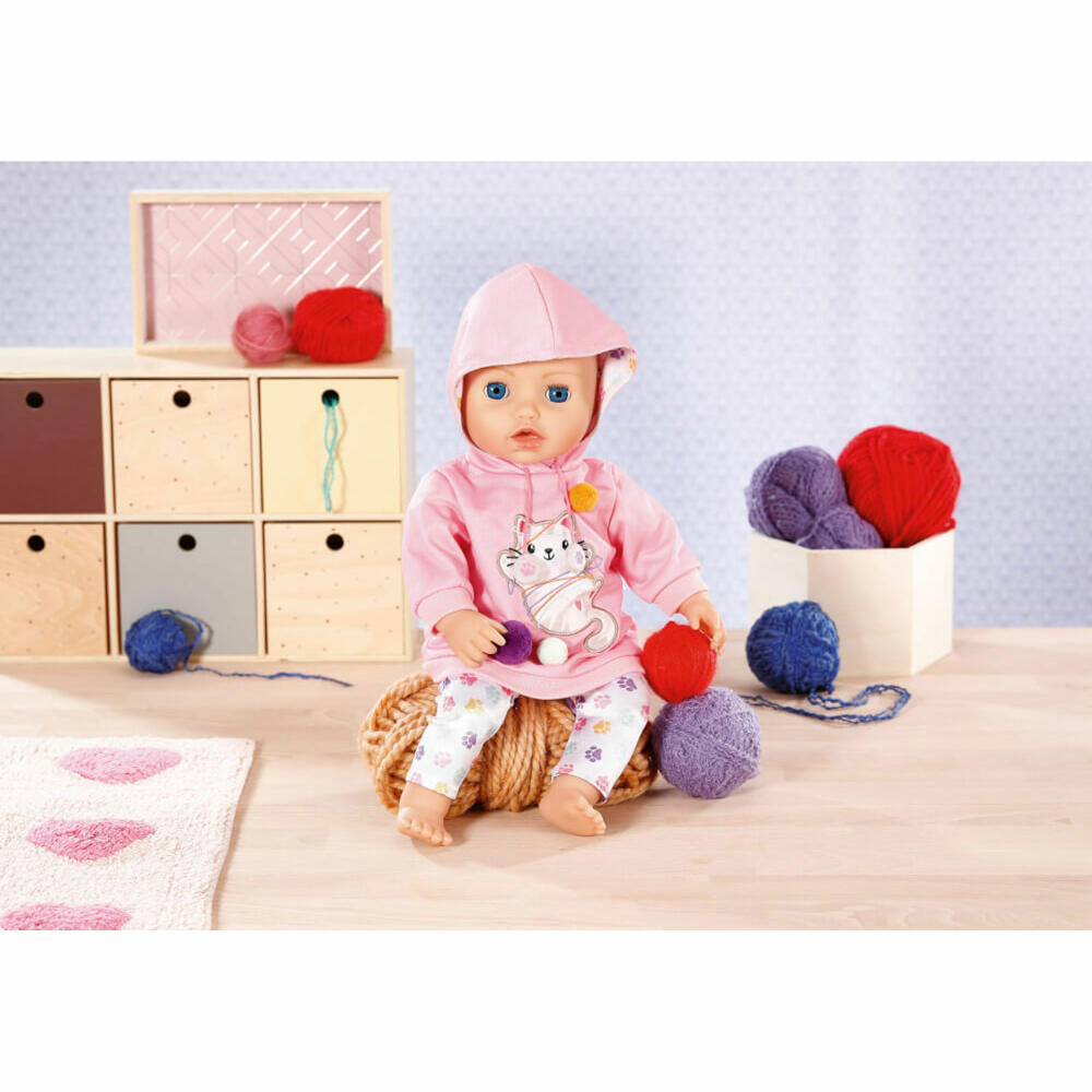 Zapf Creation Dolly Moda Sweater and Leggings Kitten, Doll Clothes, Clothes Doll, 43 cm, 871423