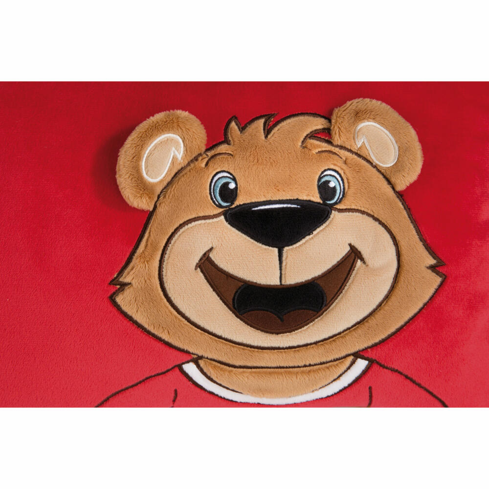 NICI Green FC Bayern München Bär Berni Kissen, Kopfkissen, Kuschelkissen, Dekokissen, 43 x 25 cm, 49080