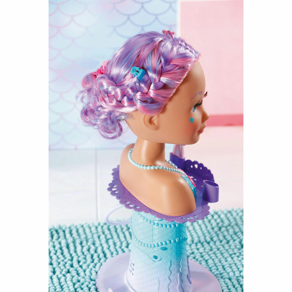 Zapf Creation BABY born Sister Stylinghead Meerjungfrau, Frisierkopf, Schminkkopf, Puppe, 835364