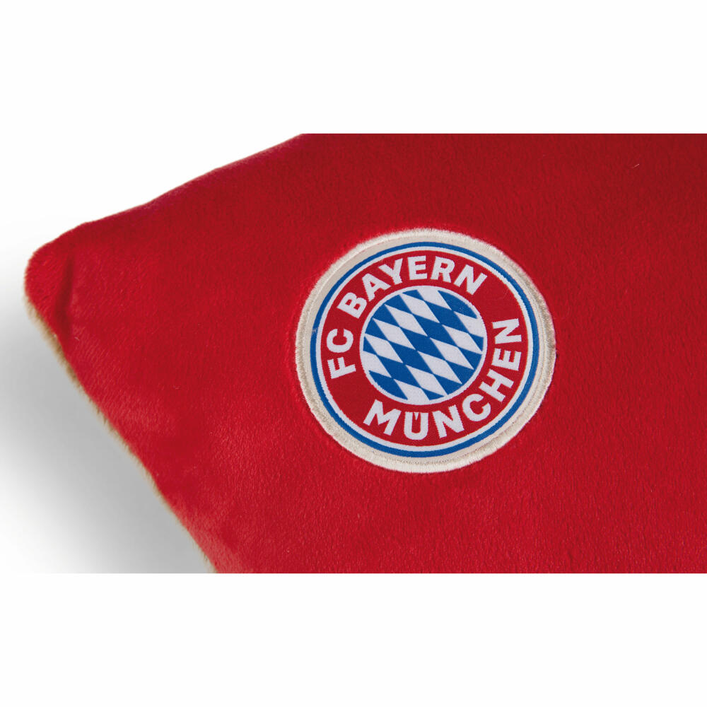 NICI Green FC Bayern München Bär Berni Kissen, Kopfkissen, Kuschelkissen, Dekokissen, 43 x 25 cm, 49080