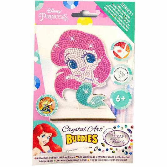 Crystal Art BUDDIES Arielle, Diamond Painting, Kreativset, Diamanten Malen, ab 6 Jahre, CAFGR-DNY006