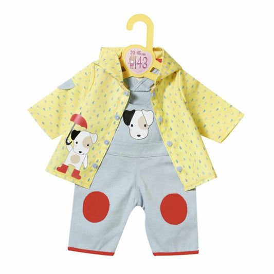 Zapf Creation Dolly Moda dungarees with rain jacket, doll clothes, doll clothing, size 43 cm, 870525