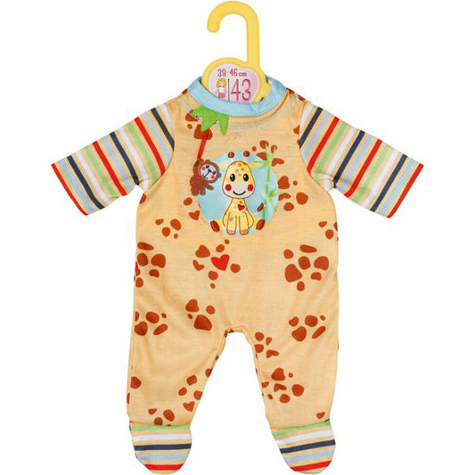 Zapf Creation Dolly Moda Romper with Giraffe, Doll Clothes, Clothes Doll, 43 cm, 871478