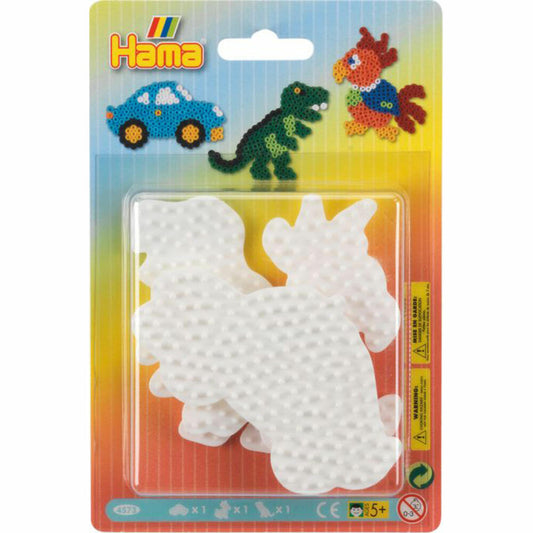 Hama Iron-on Beads Blister Pegboards, Set of 3, Car, Dinosaur, Parrot, Template, Accessories, 4573