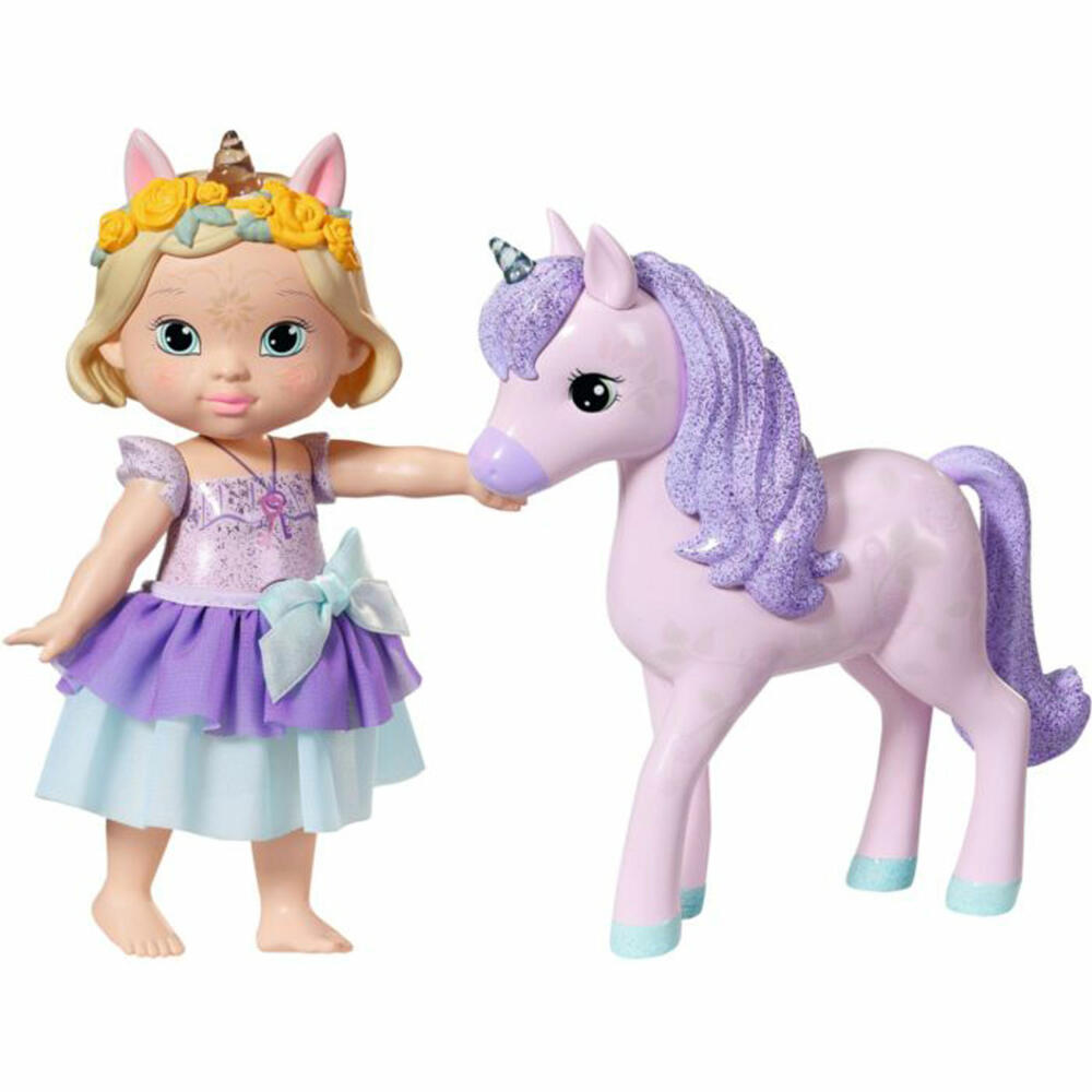 Zapf Creation BABY born Storybook Princess Bella and Unicorn, Play Doll, Doll, Toy, 833810