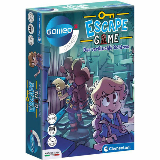 Clementoni Galileo Escape Game Das verfluchte Schloss, Escape-Spiel, Rätselspiel, Kinder, ab 8 Jahren, 59225