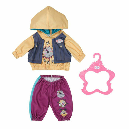Zapf Creation BABY born Outfit mit Hoody, Puppenkleidung, Puppen Kleidung, 43 cm, 832615