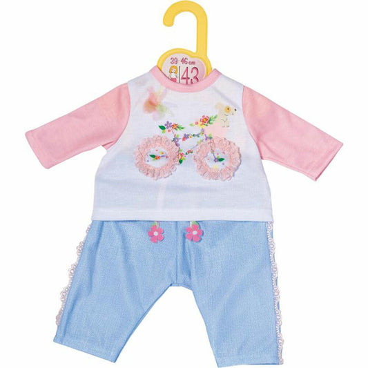 Zapf Creation Dolly Moda Shirt and Pants Bicycle, Doll Clothes, Clothes Doll, 43 cm, 871430