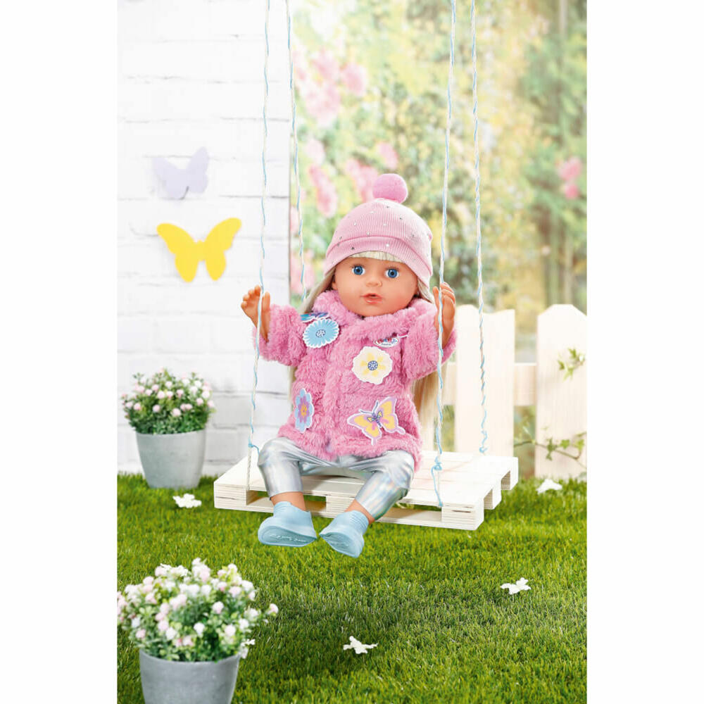 Zapf Creation BABY born Flauschmantel, Puppenkleidung, Puppen Kleidung, 43 cm, 833834