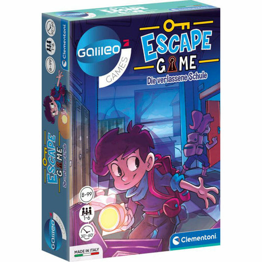 Clementoni Galileo Escape Game Die verlassene Schule, Escape-Spiel, Rätselspiel, Kinder, ab 8 Jahren, 59228