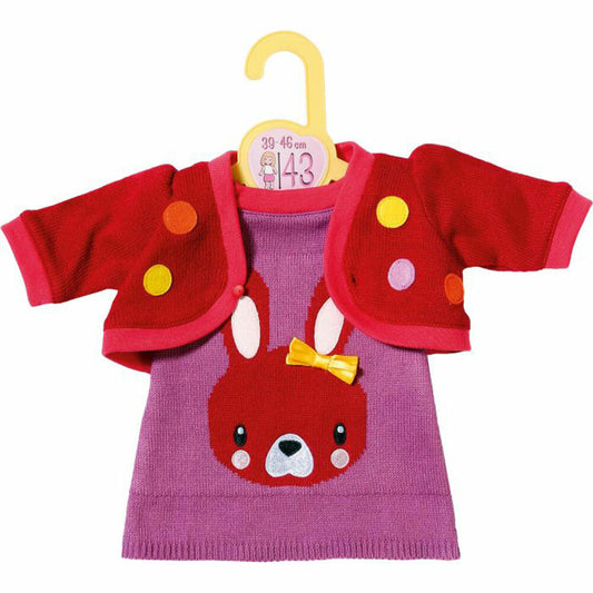 Zapf Creation Dolly Moda Knitted Dress with Jacket, Doll Clothes, Doll Clothing, Size 43 cm, 870532