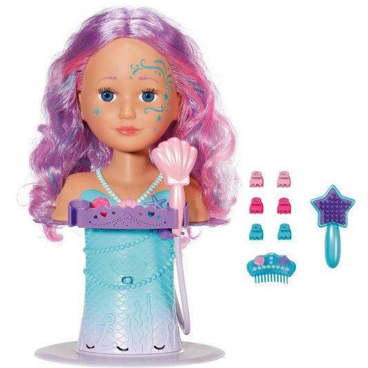 Zapf Creation BABY born Sister Stylinghead Meerjungfrau, Frisierkopf, Schminkkopf, Puppe, 835364