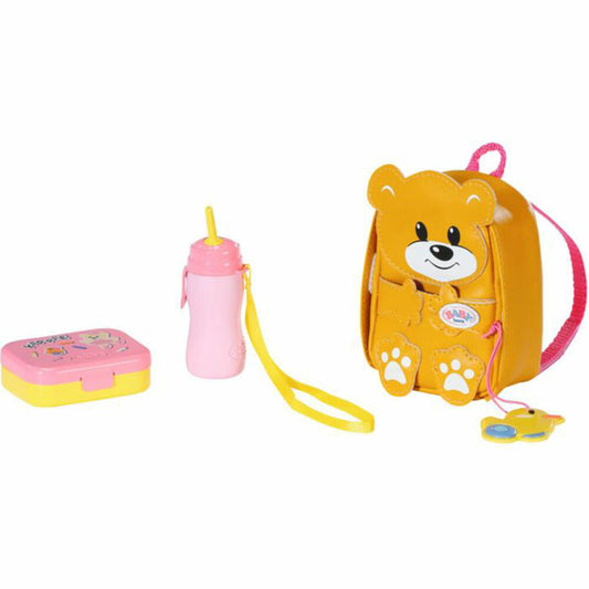 Zapf Creation BABY born Kindergarten Backpack Set, 3-piece, Doll Accessories, Lunch Box, Drinking Bottle, 834961
