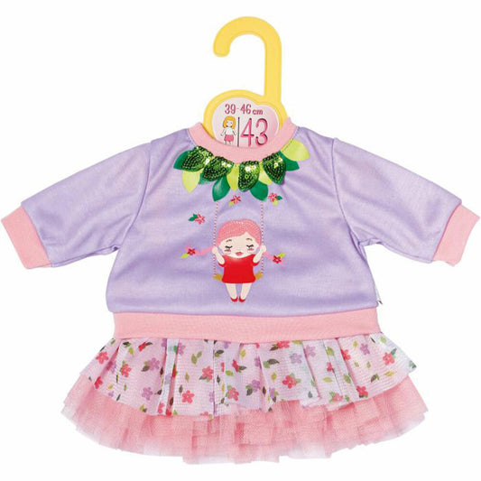 Zapf Creation Dolly Moda Sweater and Tutu Tree Swing, Doll Clothes, Clothes Doll, 43 cm, 871454