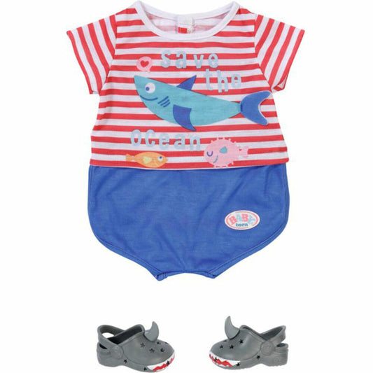 Zapf Creation BABY born Bath Pyjamas und Clogs, Schuhe, Puppenkleidung, Puppen Kleidung, 43 cm, 834268
