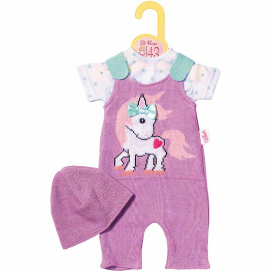 Zapf Creation Dolly Moda Knitted Romper with Hat, Doll Clothes, Clothes Doll, Size 43, 870549