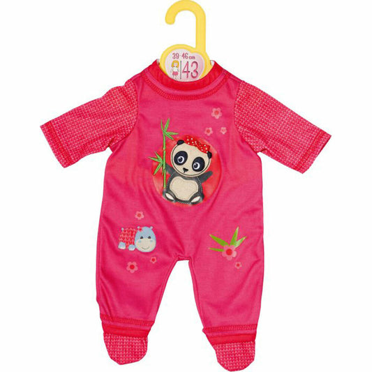 Zapf Creation Dolly Moda Romper with Panda, Doll Clothes, Clothes Doll, 43 cm, 871461