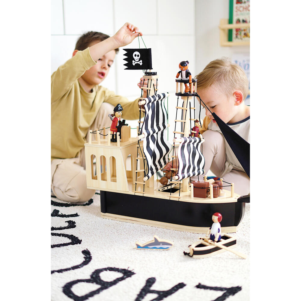 Legler Small Foot Piratenschiff, Kinderspielzeug, Holz, ab 3 Jahren, 12411