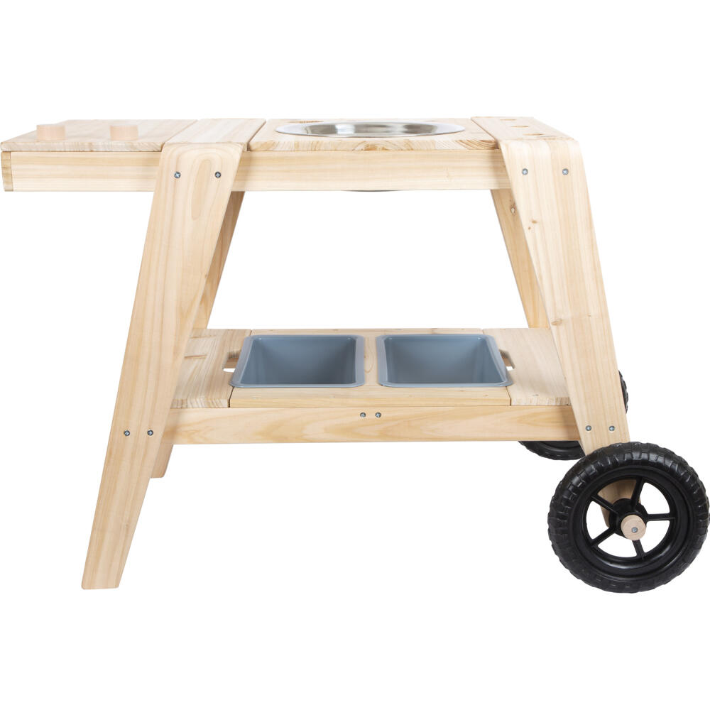 Legler Small Foot Mud Kitchen Compact, Children's Game, Motor Skills Game, Wood, from 3 years, 12421