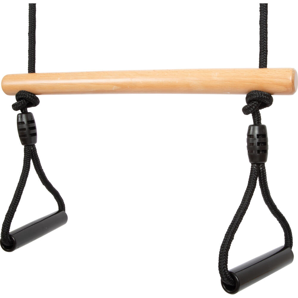 Legler Small Foot Trapezschaukel mit Turnringen Black Line, Lernspielzeug, Motorikspiel, Holz, ab 3 Jahren, 12409