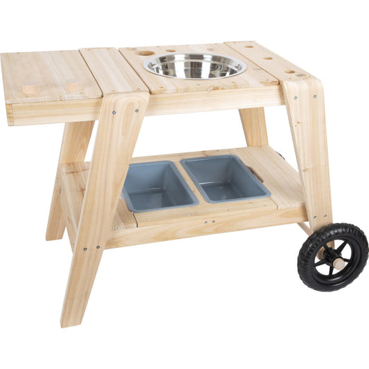 Legler Small Foot Mud Kitchen Compact, Children's Game, Motor Skills Game, Wood, from 3 years, 12421