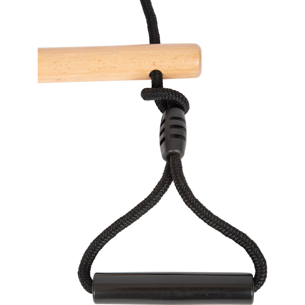 Legler Small Foot Trapezschaukel mit Turnringen Black Line, Lernspielzeug, Motorikspiel, Holz, ab 3 Jahren, 12409