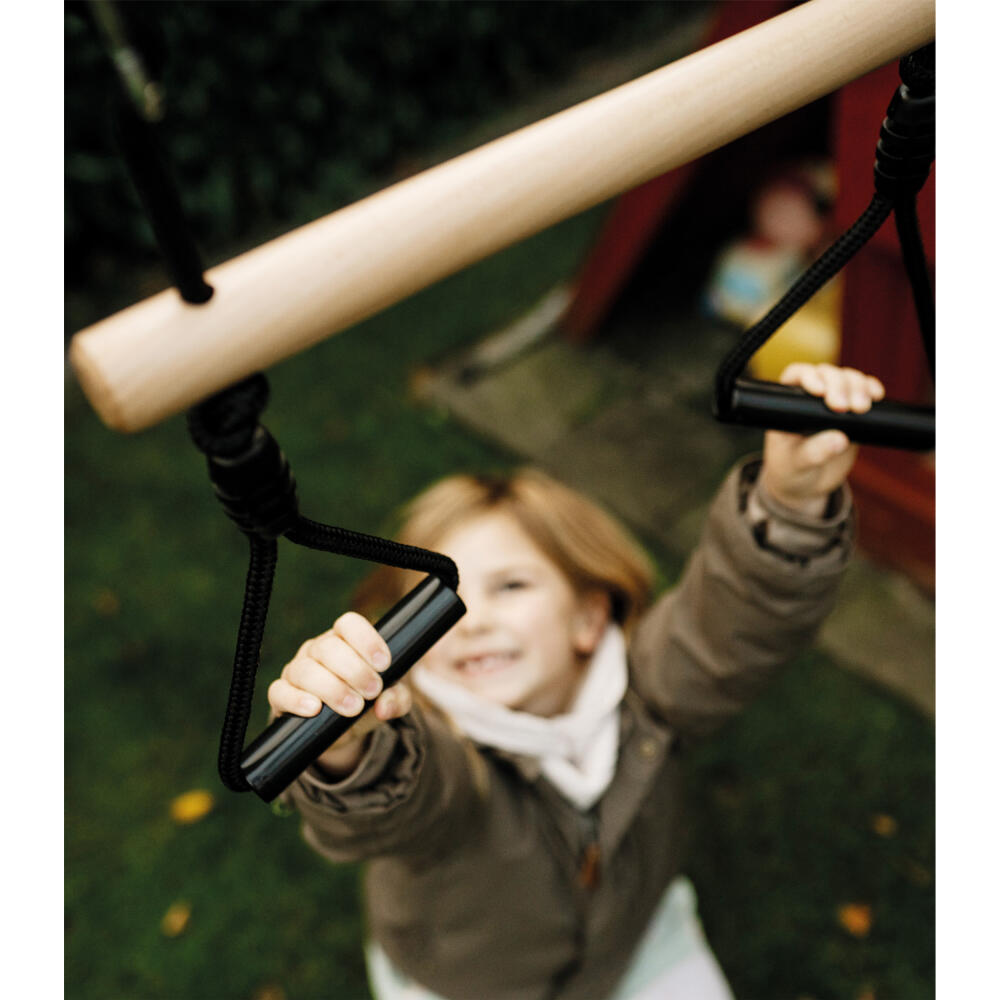 Legler Small Foot Trapezschaukel mit Turnringen Black Line, Lernspielzeug, Motorikspiel, Holz, ab 3 Jahren, 12409