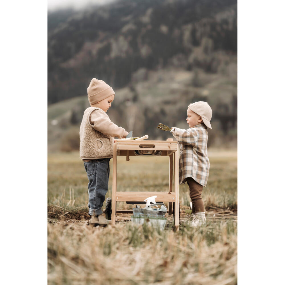 Legler Small Foot Mud Kitchen Compact, Children's Game, Motor Skills Game, Wood, from 3 years, 12421