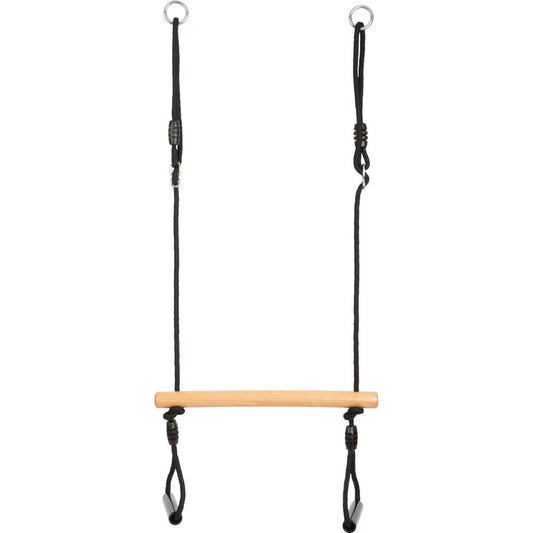 Legler Small Foot Trapezschaukel mit Turnringen Black Line, Lernspielzeug, Motorikspiel, Holz, ab 3 Jahren, 12409