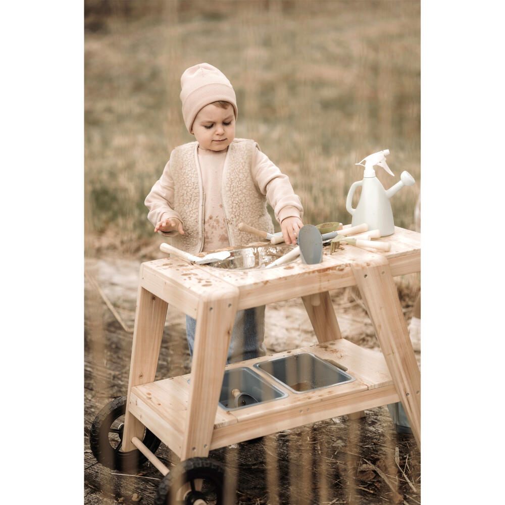 Legler Small Foot Mud Kitchen Compact, Children's Game, Motor Skills Game, Wood, from 3 years, 12421