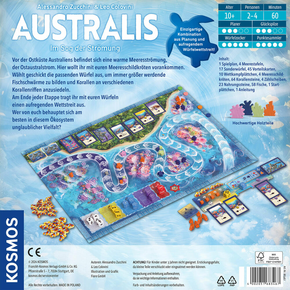 KOSMOS Australis, Strategiespiel, Gesellschaftsspiel, Würfelspiel, ab 10 Jahren, 683467
