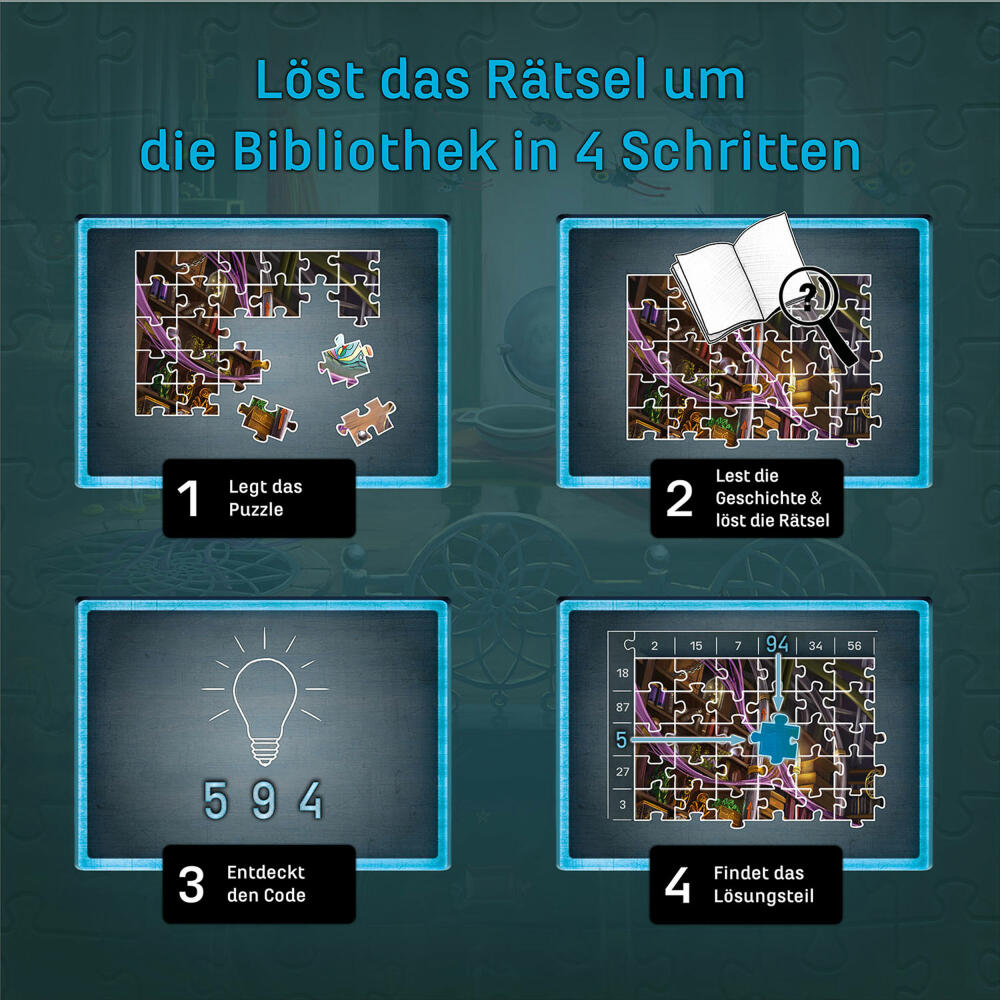 KOSMOS EXIT Das Puzzle Die Bibliothek der Träume, Rätselpuzzle, Storypuzzle, ab 10 Jahren, 684471