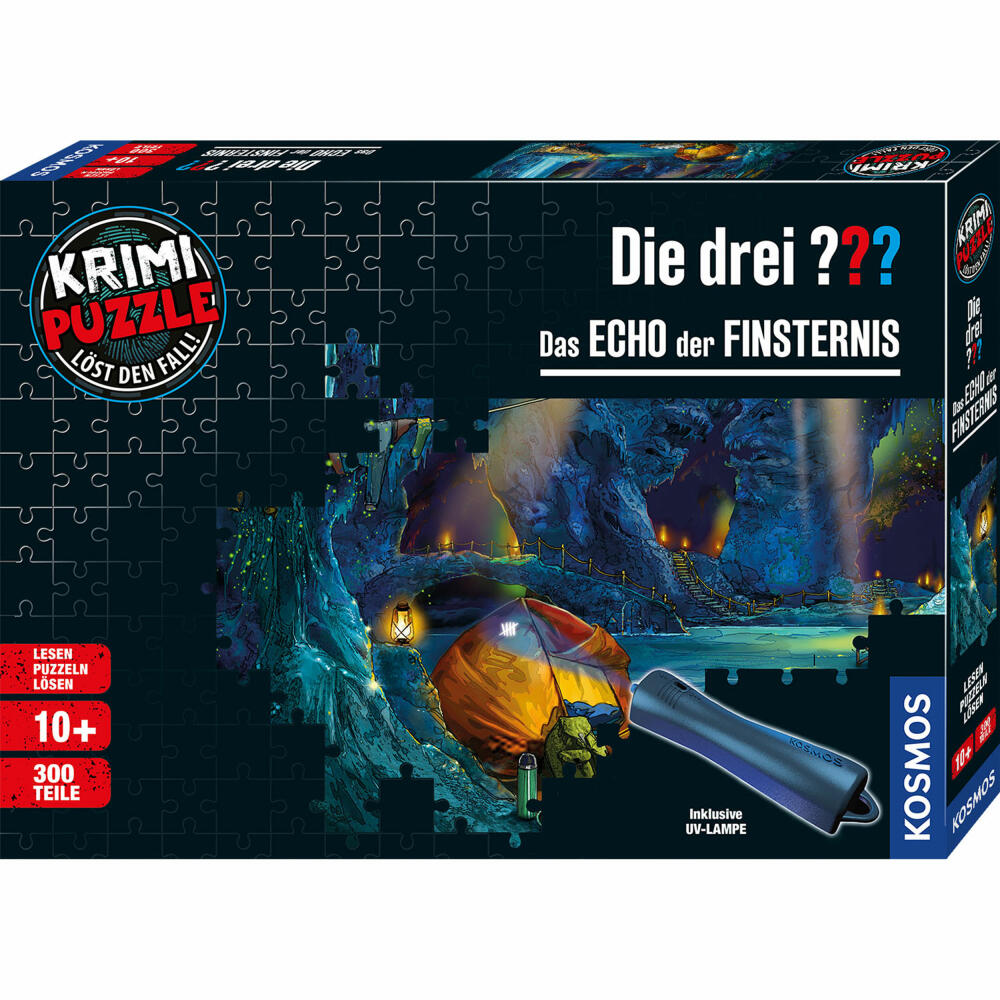 KOSMOS Krimipuzzle Die drei ??? Echo der Finsternis, Krimispiel, Puzzle, ab 10 Jahren, 300 Teile, 684464